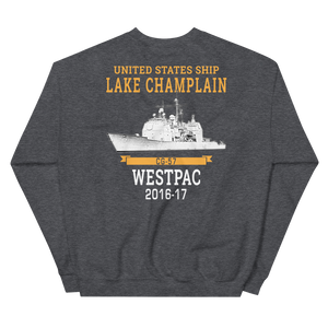 USS Lake Champlain (CG-57) 2016-17 Unisex Sweatshirt