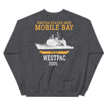 USS Mobile Bay (CG-53) 2006 Deployment Sweatshirt – back view, heather