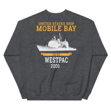 Load image into Gallery viewer, USS Mobile Bay (CG-53) 2008 Deployment Sweatshirt