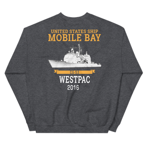 USS Mobile Bay (CG-53) 2016 Deployment Sweatshirt