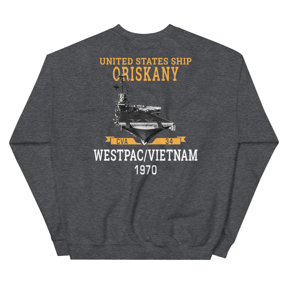 USS Oriskany (CVA-34) 1970 WESTPAC/VIETNAM Unisex Sweatshirt