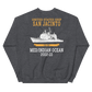 USS San Jacinto (CG-56) 2002-03 Deployment Sweatshirt – back view, heather