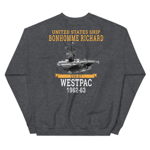 USS Bonhomme Richard (CVS-31) 1962-63 WESTPAC Unisex Sweatshirt
