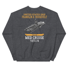 Load image into Gallery viewer, USS Franklin D. Roosevelt (CVA-42) 1973-74 MED CRUISE Sweatshirt