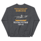 USS Hancock (CVA-19) 1964-65 WESTPAC/VIETNAM Unisex Sweatshirt – back view, heather