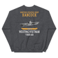 USS Hancock (CVA-19) 1968-69 WESTPAC/VIETNAM Unisex Sweatshirt – back view, heather