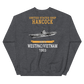 USS Hancock (CVA-19) 1965 WESTPAC/VIETNAM Unisex Sweatshirt – back view, heather