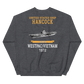 USS Hancock (CVA-19) 1972 WESTPAC/VIETNAM Unisex Sweatshirt – back view, heather
