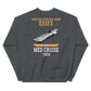 USS Essex (CVS-9) 1968 MED CRUISE Sweatshirt – back view, heather
