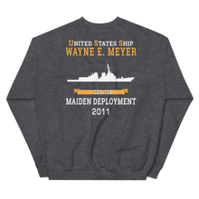 Load image into Gallery viewer, USS Wayne E. Meyer (DDG-108) 2011 MAIDEN DEPLOYMENT Unisex Sweatshirt