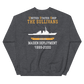 USS The Sullivans (DDG-68) 1999-2000 MAIDEN DEPLOYMENT Unisex Sweatshirt – back view, heather