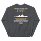 USS Stout (DDG-55) 1996 MAIDEN DEPLOYMENT Unisex Sweatshirt – back view, heather