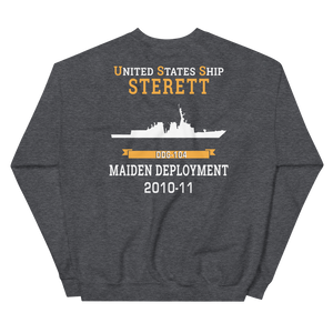 USS Sterett (DDG-104) 2010-11 MAIDEN DEPLOYMENT Unisex Sweatshirt