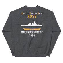 Load image into Gallery viewer, USS Ross (DDG-71) 1999 MAIDEN DEPLOYMENT Unisex Sweatshirt