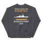USS Roosevelt (DDG-80) 2002 MAIDEN DEPLOYMENT Unisex Sweatshirt – back view, heather