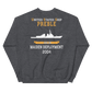 USS Preble (DDG-88) 2004 MAIDEN DEPLOYMENT Unisex Sweatshirt – back view, heather
