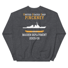 Load image into Gallery viewer, USS Pinckney (DDG-91) 2005-06 MAIDEN DEPLOYMENT Unisex Sweatshirt