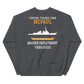 USS McFaul (DDG-74) 1999-2000 MAIDEN DEPLOYMENT Unisex Sweatshirt – back view, heather