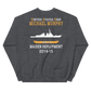 USS Michael Murphy (DDG-112) 2014-15 MAIDEN DEPLOYMENT Unisex Sweatshirt – back view, heather
