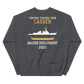 USS Lassen (DDG-82) 2003 MAIDEN DEPLOYMENT Unisex Sweatshirt – back view, heather