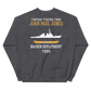 USS John Paul Jones (DDG-53) 1995 MAIDEN DEPLOYMENT Unisex Sweatshirt – back view, heather