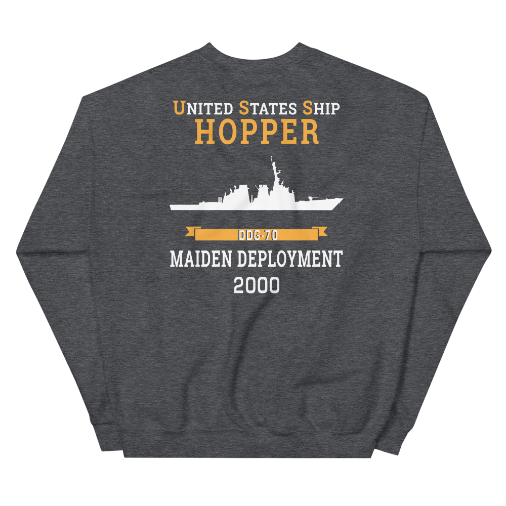 USS Hopper (DDG-70) 2000 MAIDEN DEPLOYMENT Unisex Sweatshirt
