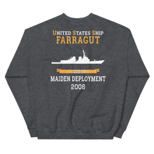 Load image into Gallery viewer, USS Farragut (DDG-99) 2008 MAIDEN DEPLOYMENT Unisex Sweatshirt
