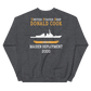 USS Donald Cook (DDG-75) 2000 MAIDEN DEPLOYMENT Unisex Sweatshirt – back view, heather