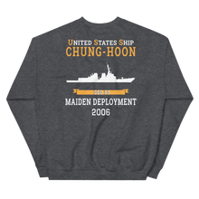 Load image into Gallery viewer, USS Chung-Hoon (DDG-93) 2006 MAIDEN DEPLOYMENT Unisex Sweatshirt