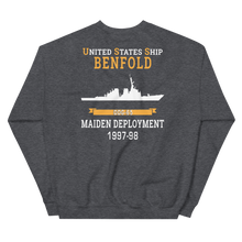 Load image into Gallery viewer, USS Benfold (DDG-65) 1997-98 MAIDEN DEPLOYMENT Unisex Sweatshirt