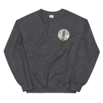 USS Lexington (CVS-16) Ship's Crest Sweatshirt – front view, heather