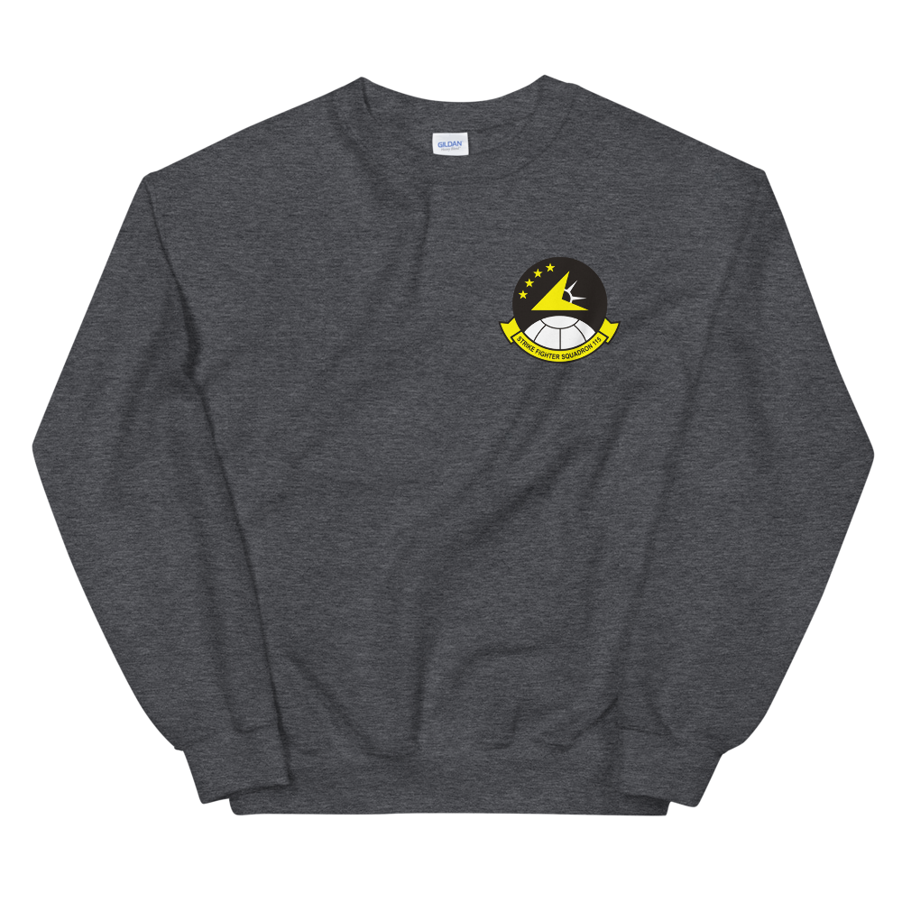 VFA-115 Eagles Squadron Crest Unisex Sweatshirt – front view, heather