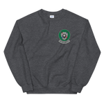 VFA-125 Rough Raiders Squadron Crest Unisex Sweatshirt – front view, heather