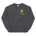 HSC-11 Dragonslayers Squadron Crest Unisex Sweatshirt – front view, heather