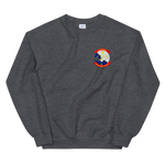 HSC-2 Fleet Angels Squadron Crest Unisex Sweatshirt – front view, heather