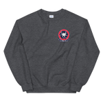 HSC-28 Dragon Whales Squadron Crest Unisex Sweatshirt – front view, heather
