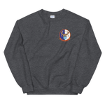 HSC-3 Merlins Squadron Crest Unisex Sweatshirt – front view, heather