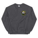HSC-21 Blackjacks Squadron Crest Unisex Sweatshirt – front view, heather