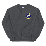 HSC-26 Chargers Squadron Crest Unisex Sweatshirt – front view, heather