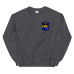 HSC-25 Island Knights Squadron Crest Unisex Sweatshirt – front view, heather