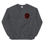 HSC-9 Tridents Squadron Crest Unisex Sweatshirt – front view, heather
