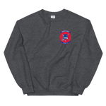 HSM-35 Magicians Squadron Crest Unisex Sweatshirt – front view, heather