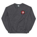 HSM-40 Airwolves Squadron Crest Unisex Sweatshirt – front view, heather