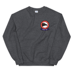 HM-15 Blackhawks Squadron Crest Unisex Sweatshirt – front view, heather