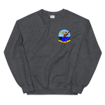 HM-14 The Vanguard Squadron Crest Unisex Sweatshirt – front view, heather