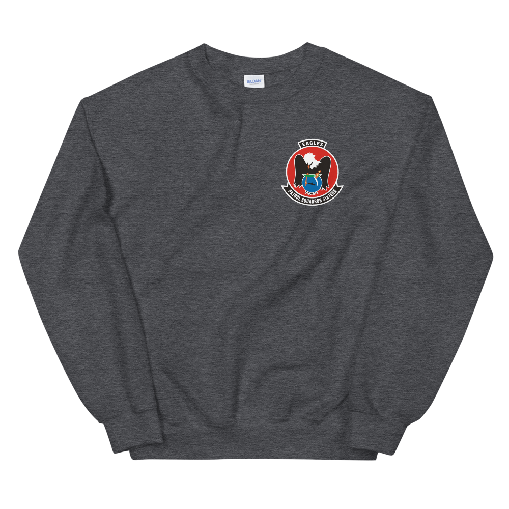VP-16 Eagles Squadron Crest Sweatshirt – front view, heather