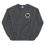 VP-91 Blackcats Squadron Crest Sweatshirt – front view, heather