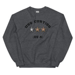 USS Curtiss (AV-4) Unisex Sweatshirt – front view, heather