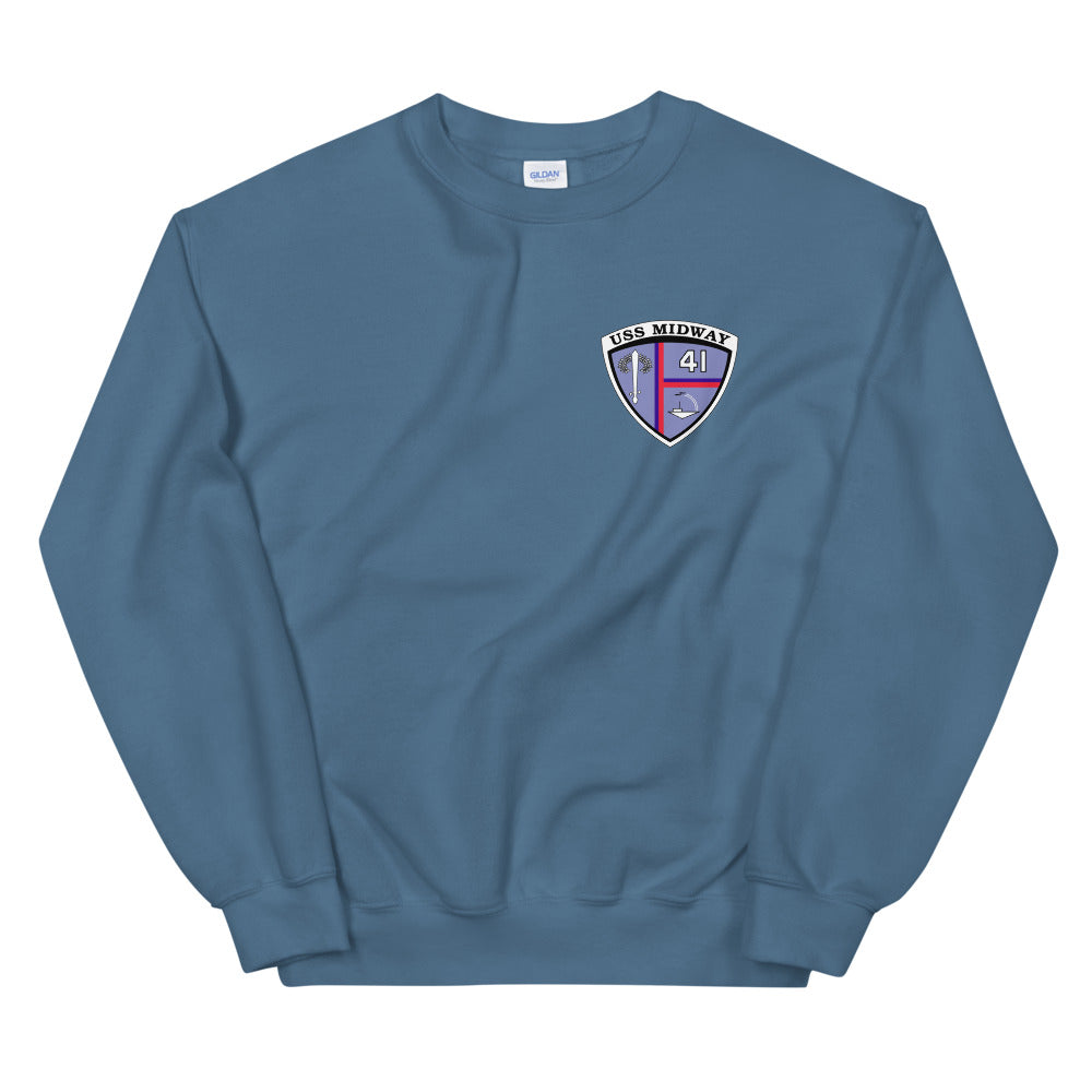 USS Midway (CV-41) 1984-85 Cruise Sweatshirt – indigo