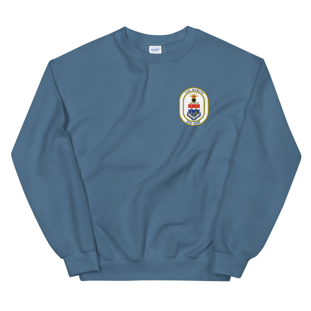 USS Hewitt (DD-966) 1989-90 Cruise Sweatshirt – indigo